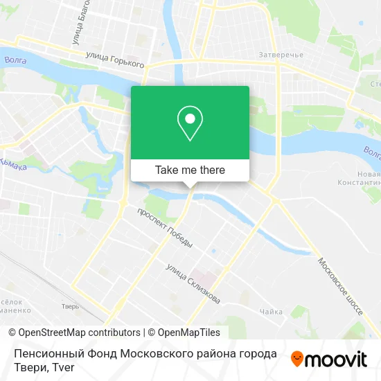 Пенсионный Фонд Московского района города Твери map