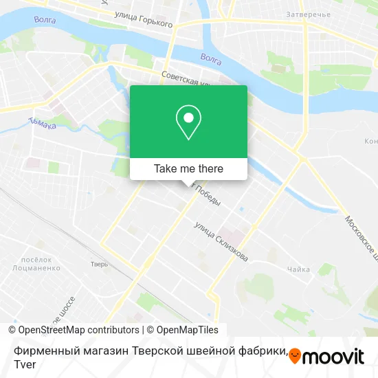 Фирменный магазин Тверской швейной фабрики map