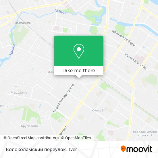 Волоколамский переулок map