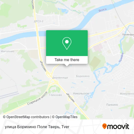 улица Борихино Поле Тверь map