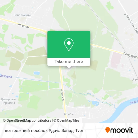 коттеджный посёлок Удача Запад map