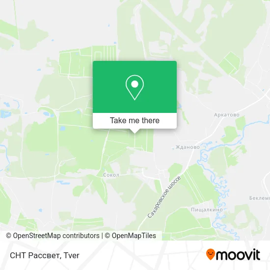 СНТ Рассвет map