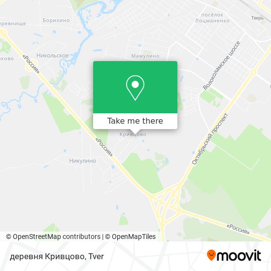 деревня Кривцово map