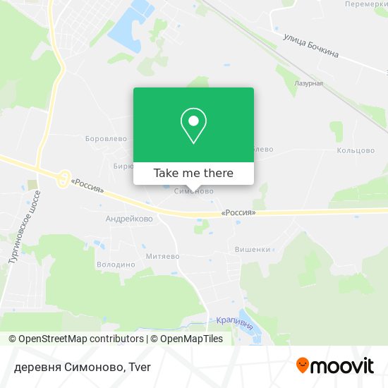 деревня Симоново map
