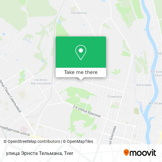 улица Эрнста Тельмана map