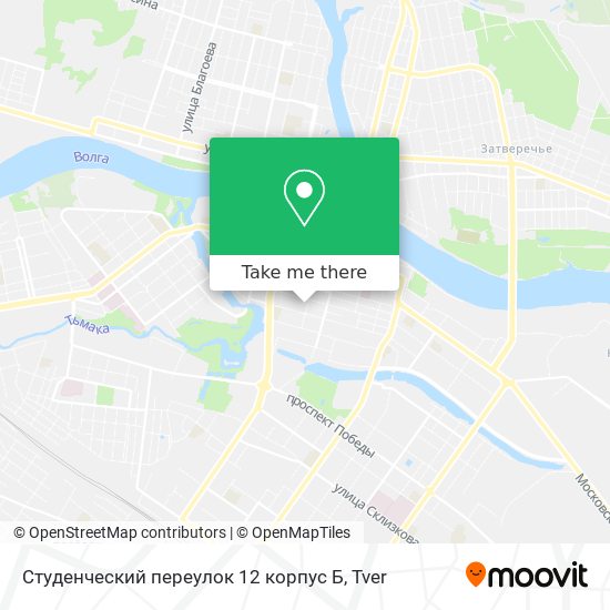 Студенческий переулок 12 корпус Б map