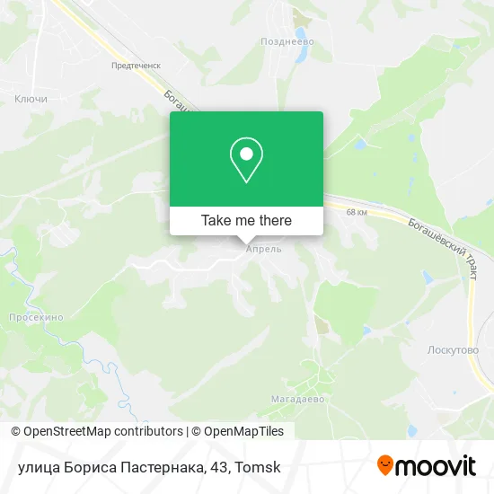 улица Бориса Пастернака, 43 map