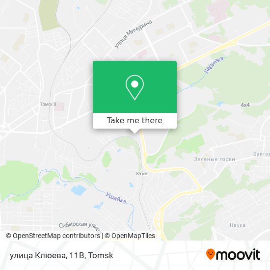 улица Клюева, 11В map
