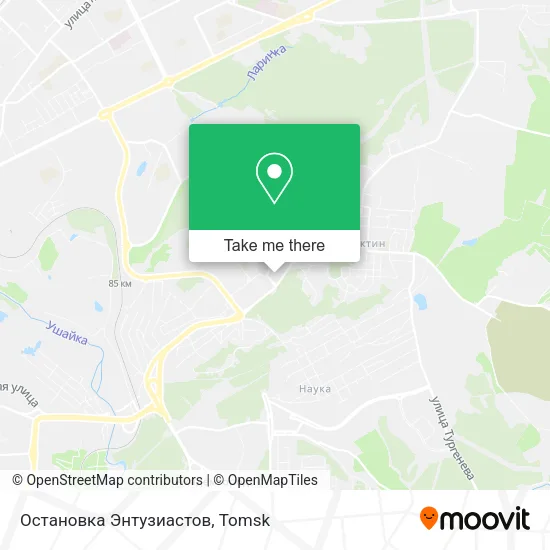 Остановка Энтузиастов map