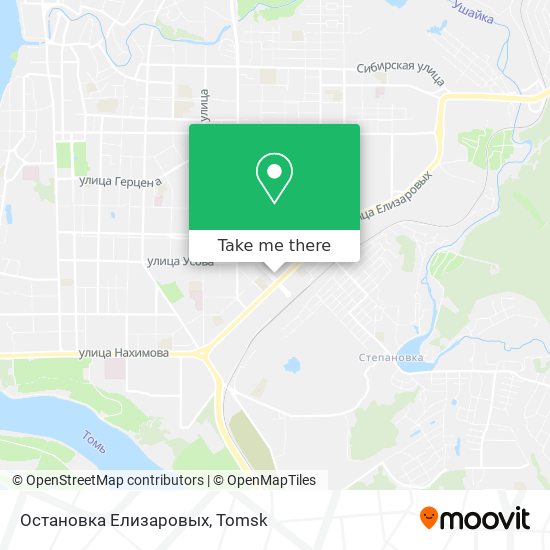 Остановка Елизаровых map