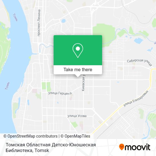 Томская Областная Детско-Юношеская Библиотека map