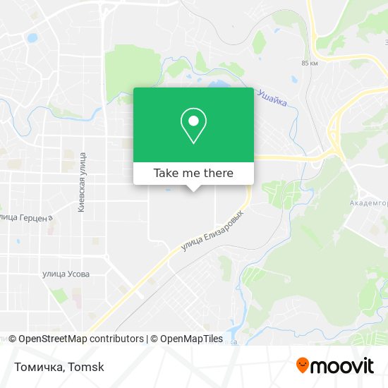 Томичка map
