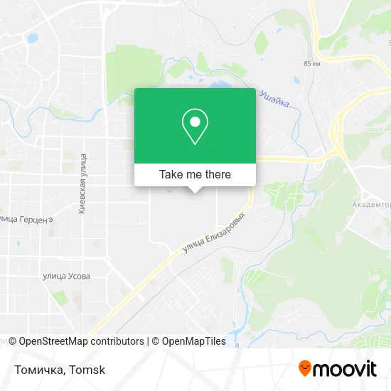 Томичка map