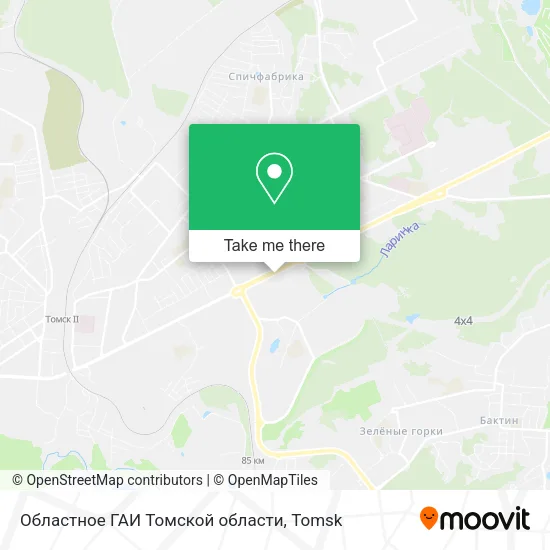 Областное ГАИ Томской области map