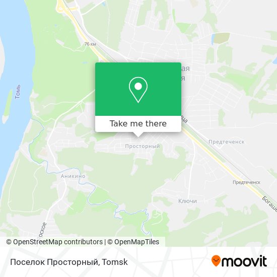 Поселок Просторный map