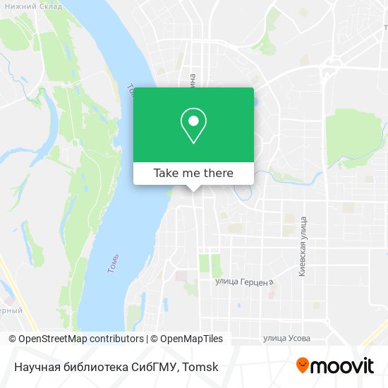Научная библиотека СибГМУ map