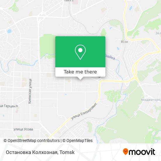 Остановка Колхозная map