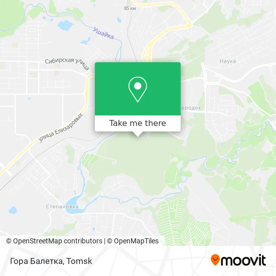 Гора  Балетка map