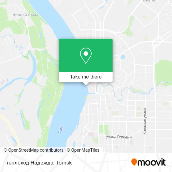 теплоход  Надежда map