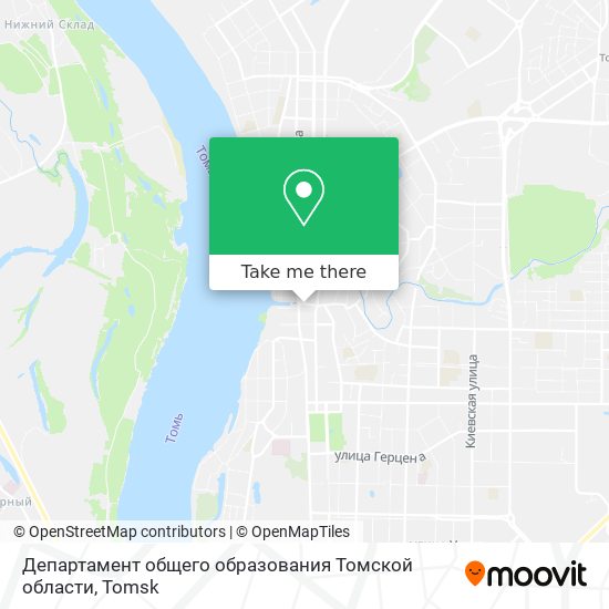 Департамент общего образования Томской области map