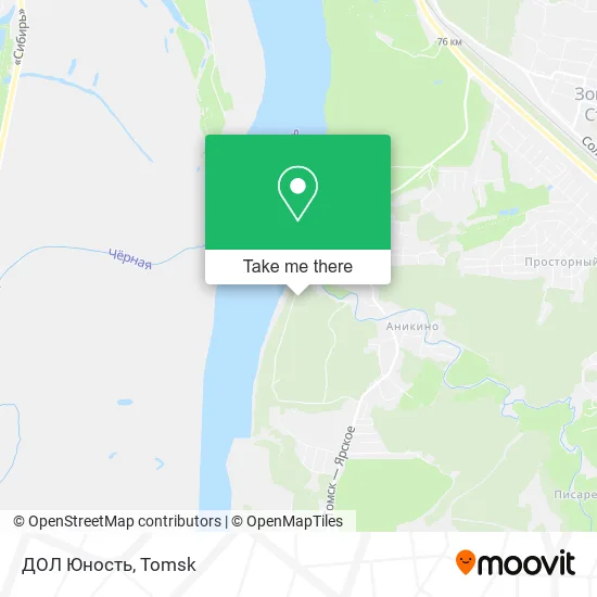 ДОЛ  Юность map