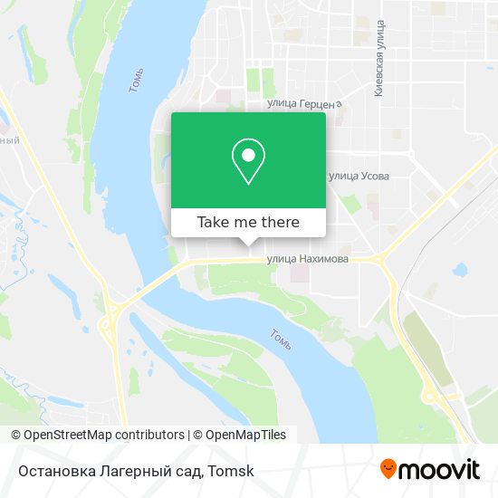 Остановка Лагерный сад map