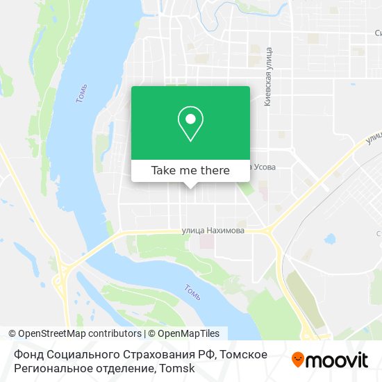 Фонд Социального Страхования РФ, Томское Региональное отделение map