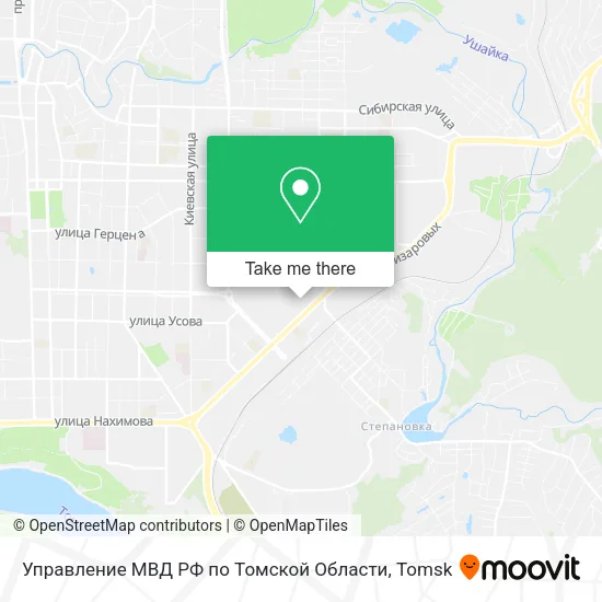 Управление МВД РФ по Томской Области map