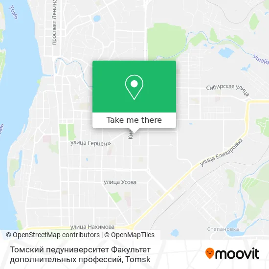 Томский педуниверситет Факультет дополнительных профессий map