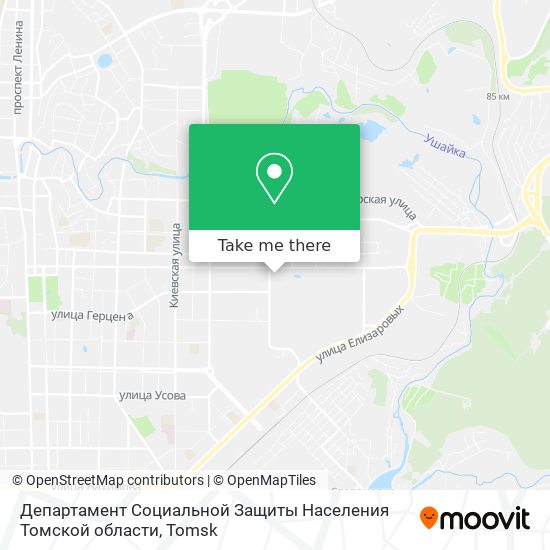 Департамент Социальной Защиты Населения Томской области map