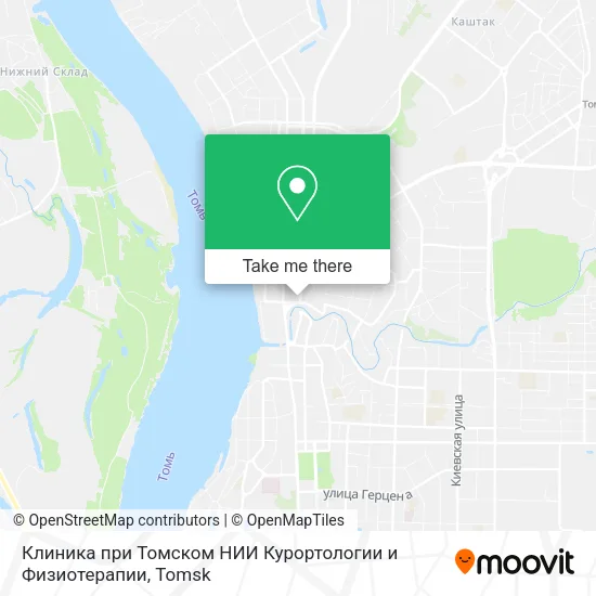 Клиника при Томском НИИ Курортологии и Физиотерапии map