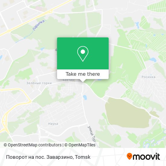Поворот на пос. Заварзино map