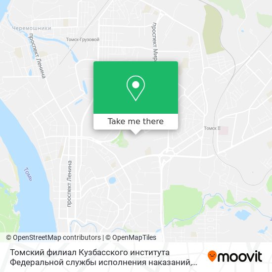 Томский филиал Кузбасского института Федеральной службы исполнения наказаний map
