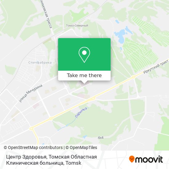 Центр Здоровья, Томская Областная Клиническая больница map
