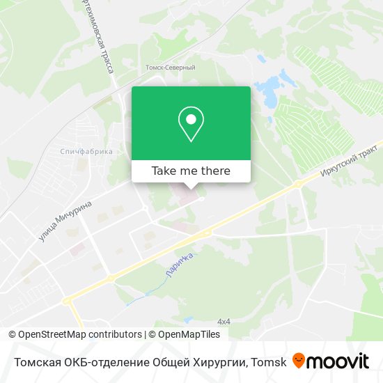 Томская ОКБ-отделение Общей Хирургии map