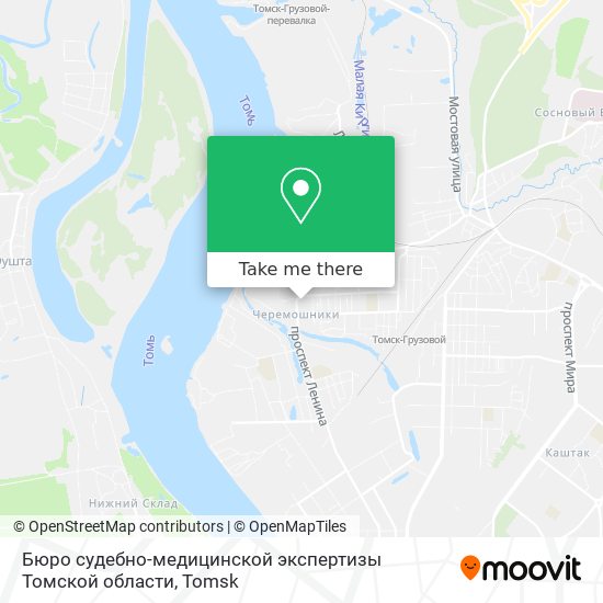 Бюро судебно-медицинской экспертизы Томской области map