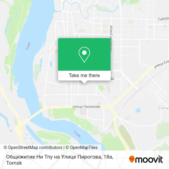 Общежитие Ни Тпу на Улице Пирогова, 18а map