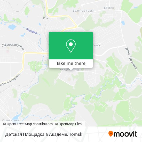 Детская Площадка в Академе map