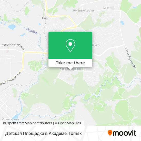 Детская Площадка в Академе map