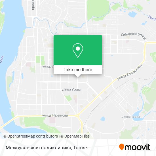 Межвузовская поликлиника map