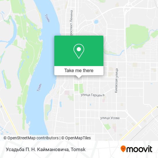 Усадьба П. Н. Каймановича map