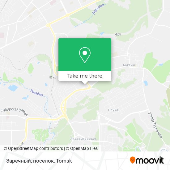 Заречный, поселок map