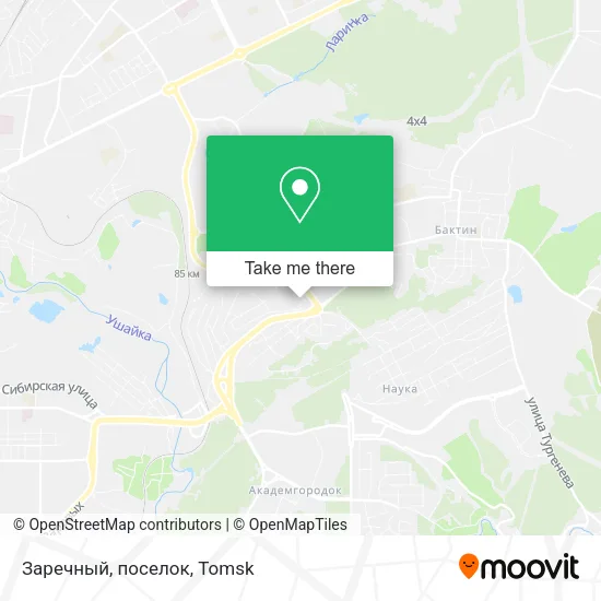 Заречный, поселок map