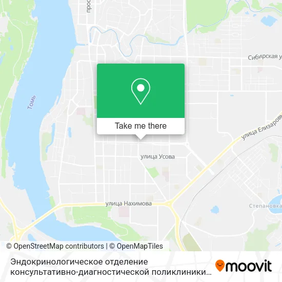 Эндокринологическое отделение консультативно-диагностической поликлиники ОКБ map