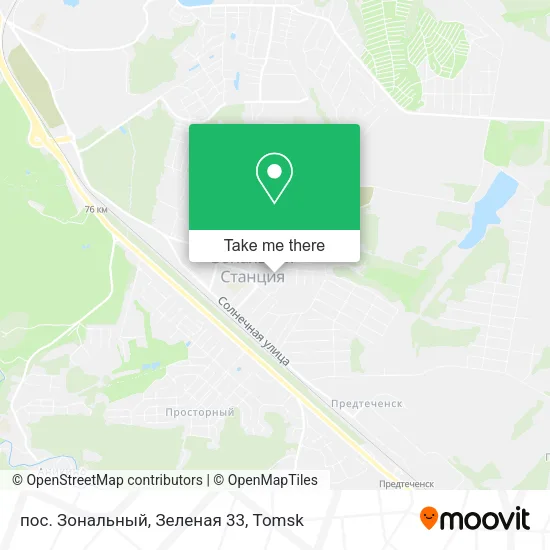 пос. Зональный, Зеленая 33 map