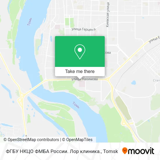 ФГБУ НКЦО ФМБА России. Лор клиника. map