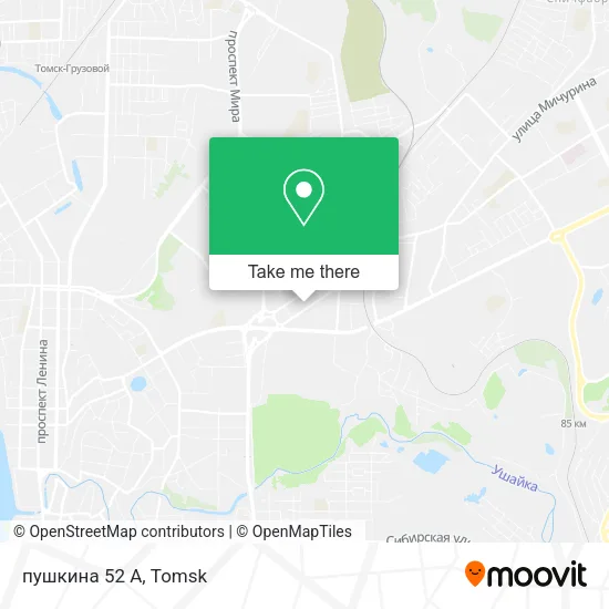 пушкина 52 А map