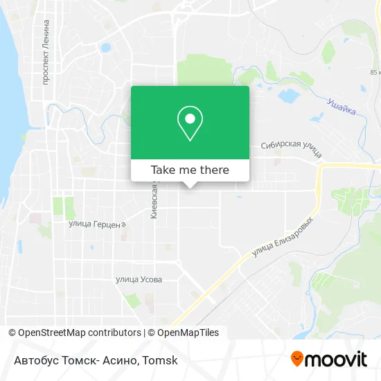 Автобус Томск- Асино map