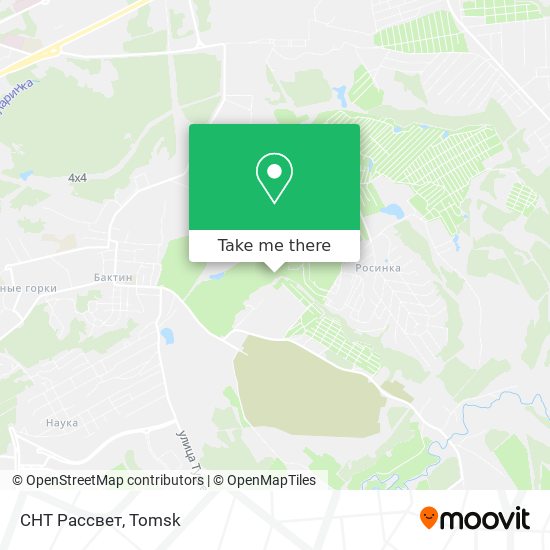 СНТ Рассвет map