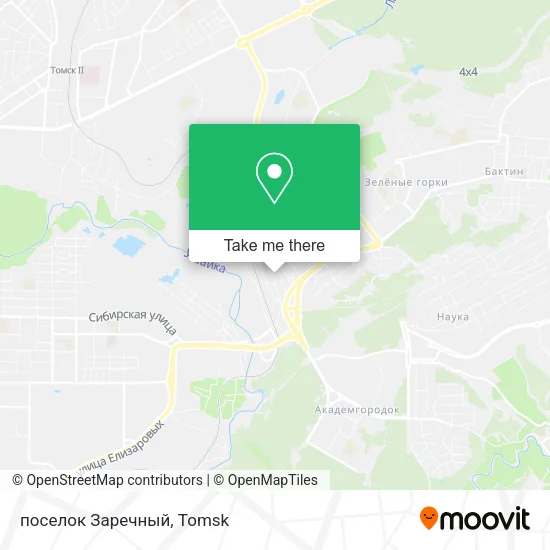 поселок Заречный map